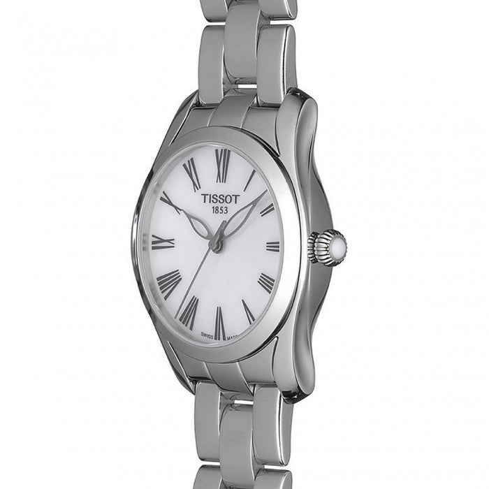 Tissot T Wave T Lady Mother of Pearl Dial Silver Steel Strap Watch For Women - T112.210.11.113.00