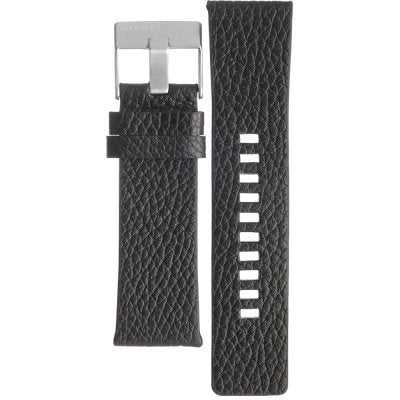 Diesel BAMF Chronograph Black Dial Black Leather Strap Watch For Men - DZ7345