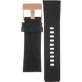 Diesel BAMF Chronograph Black Dial Black Leather Strap Watch For Men - DZ7346