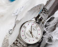 Tissot Chemin Des Tourelles Powermatic 80 Mother of Pearl Dial with Rubies Silver Steel Strap Watch For Women - T099.207.11.113.00