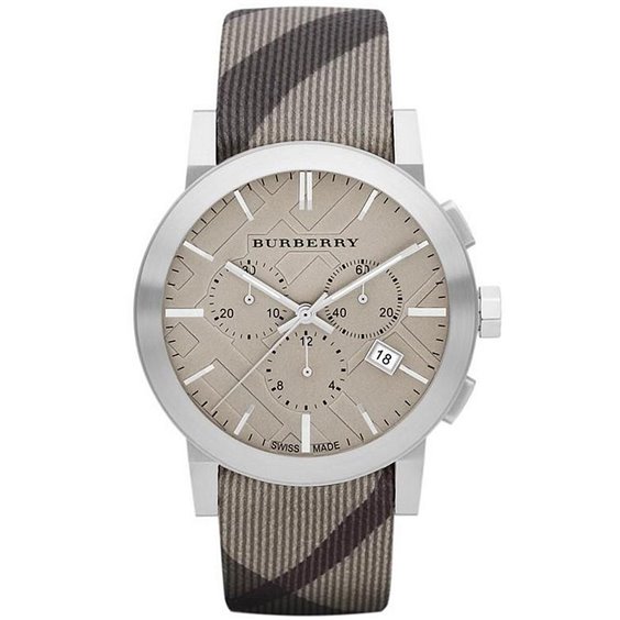 Burberry The City Brown Dial Brown Leather Strap Watch for Men - BU9361