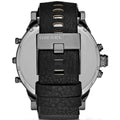 Diesel Mr Daddy 2.0 Black Dial Black Leather Strap Watch For Men - DZ7350