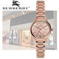 Burberry The Classic Rose Gold Dial Rose Gold Steel Strap Watch for Women - BU10116