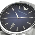 Emporio Armani Renato Quartz Blue Dial Silver Steel Strap Watch For Men - AR11182