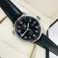 Tag Heuer Carrera Calibre 5 Drive Timer Black Dial Black Leather Strap Watch for Men - WAR2A10.FC6337