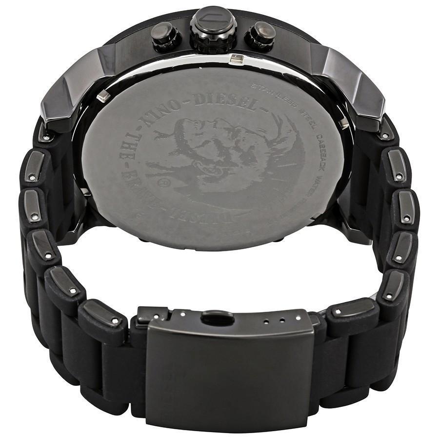 Diesel Mr Daddy 2.0 Chronograph Black Dial Black Steel Strap Watch For Men - DZ7396
