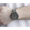 Tissot Quickster Chronograph Black Dial Silver Steel Strap Watch For Men - T095.417.11.067.00