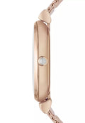 Emporio Armani Gianni T Bar Silver Dial Rose Gold Mesh Bracelet Watch For Women - AR1956