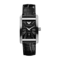 Emporio Armani Classic Analog Black Dial Black Leather Strap Strap Watch For Men - AR1604