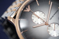 Emporio Armani Gianni Chronograph Grey Dial Two Tone Steel Strap Watch For Men - AR1721