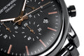 Emporio Armani Luigi Ceramic Chronograph Black Dial Black Steel Strap Watch For Men - AR1509