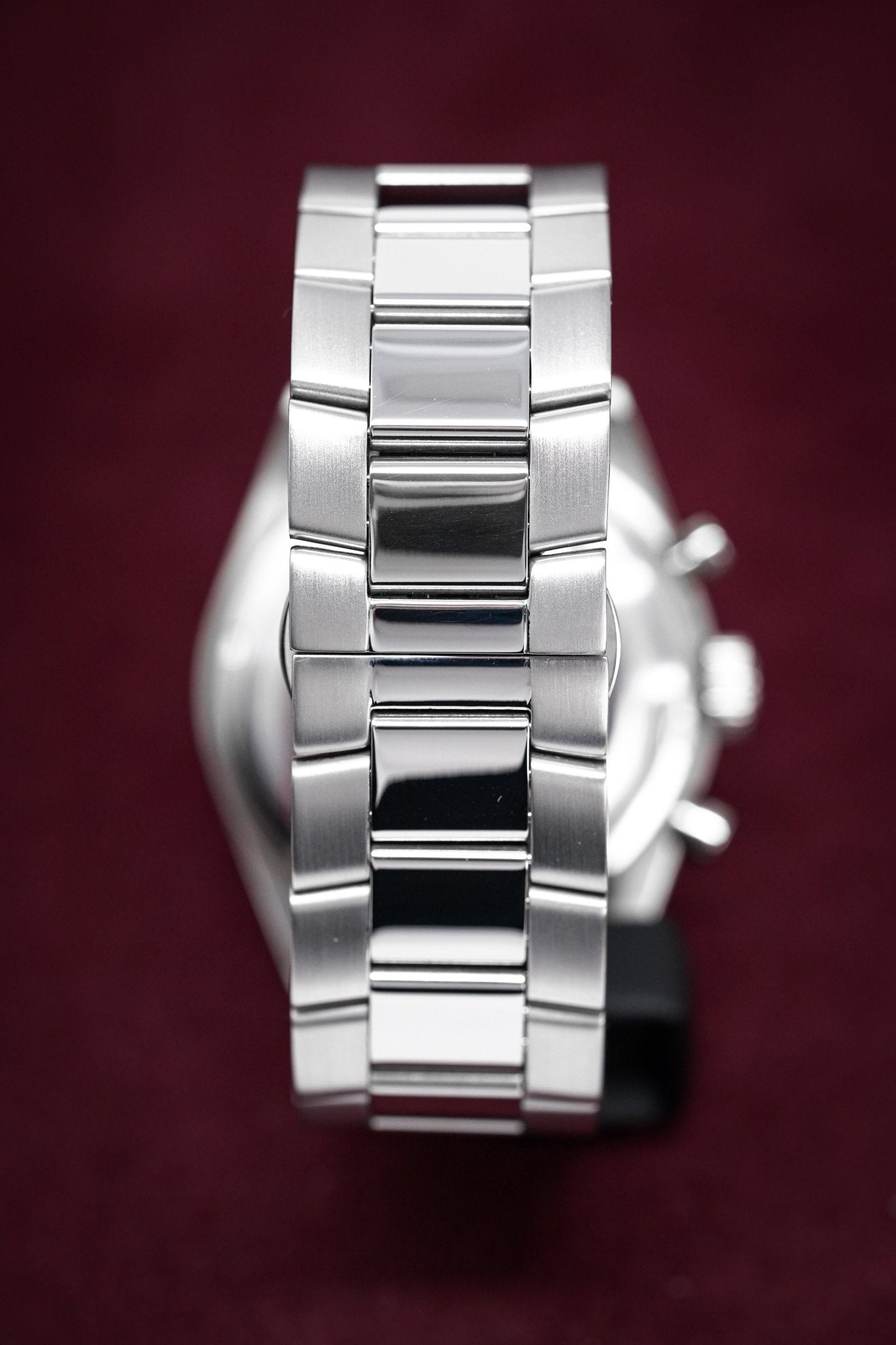 Emporio Armani Sportivo Chronograph Black Dial Silver Steel Strap Watch For Men - AR0585