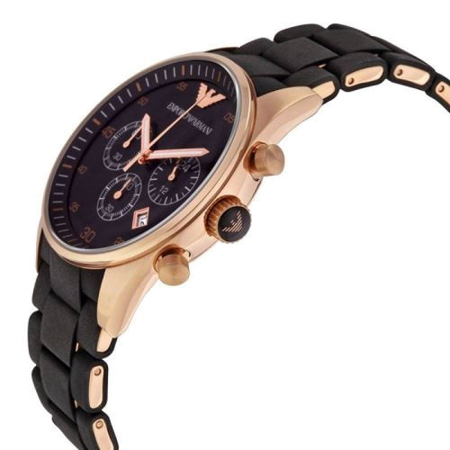 Emporio Armani Sportivo Black Dial Black Steel Strap Watch For Men - AR5905