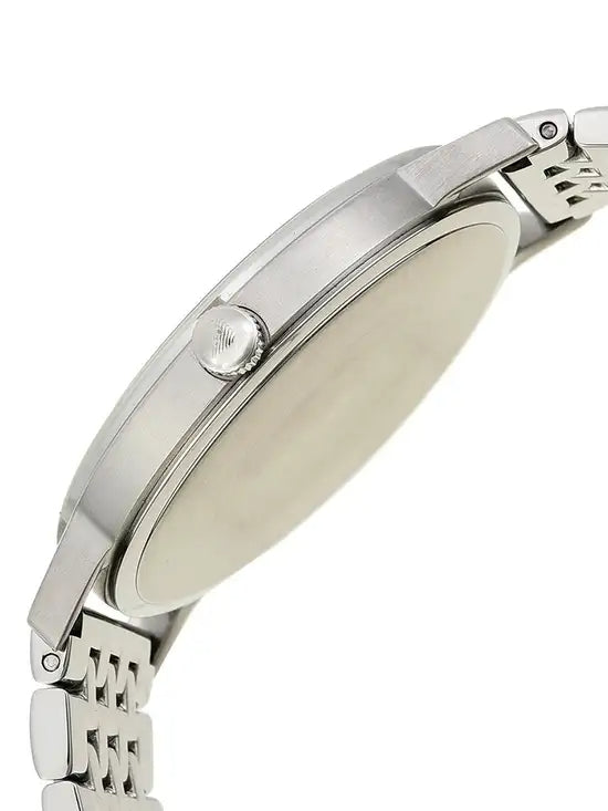 Emporio Armani Kappa Quartz Grey Dial Silver Mesh Bracelet Watch For Men - AR11068