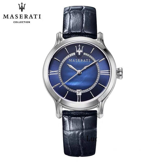 Maserati Epoca Blue Dial Blue Leather Strap Watch For Women - R8851118502