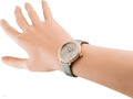 Swarovski Crystal Frost Grey Dial Grey Leather Strap Watch for Women - 5484067