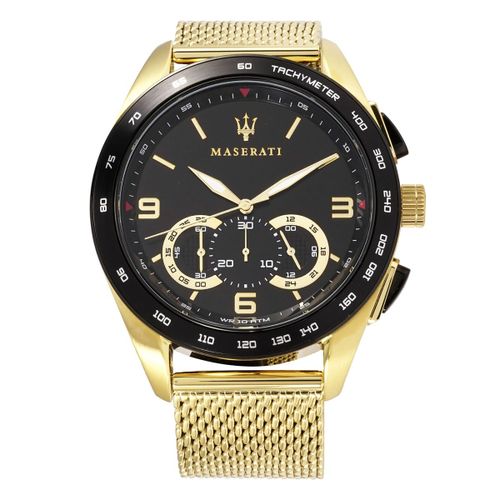 Maserati Traguardo 45mm Quartz Gold Black Dial Watch For Men - R8873612010