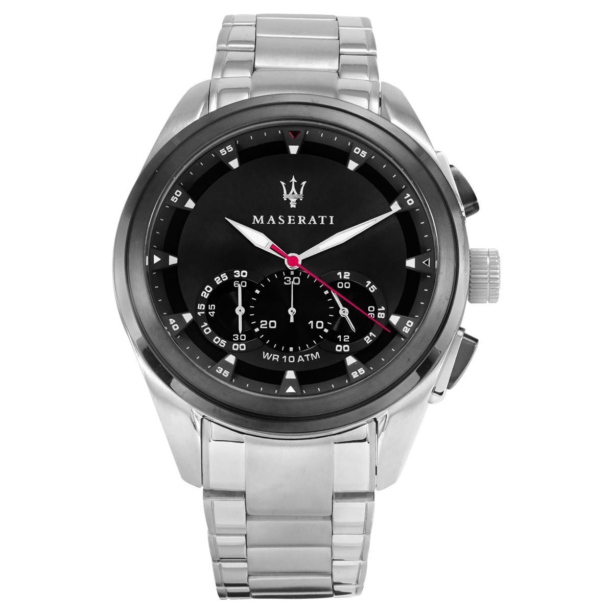 Maserati Traguardo Analog Black Dial Stainless Steel Watch For Men - R8873612015