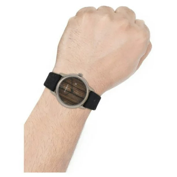 Emporio Armani Luigi Analog Brown Dial Black Leather Strap Watch For Men - AR11156
