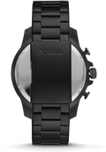 Fossil Bowman Chronograph Black Dial Black Steel Strap Watch for Men - FS5603