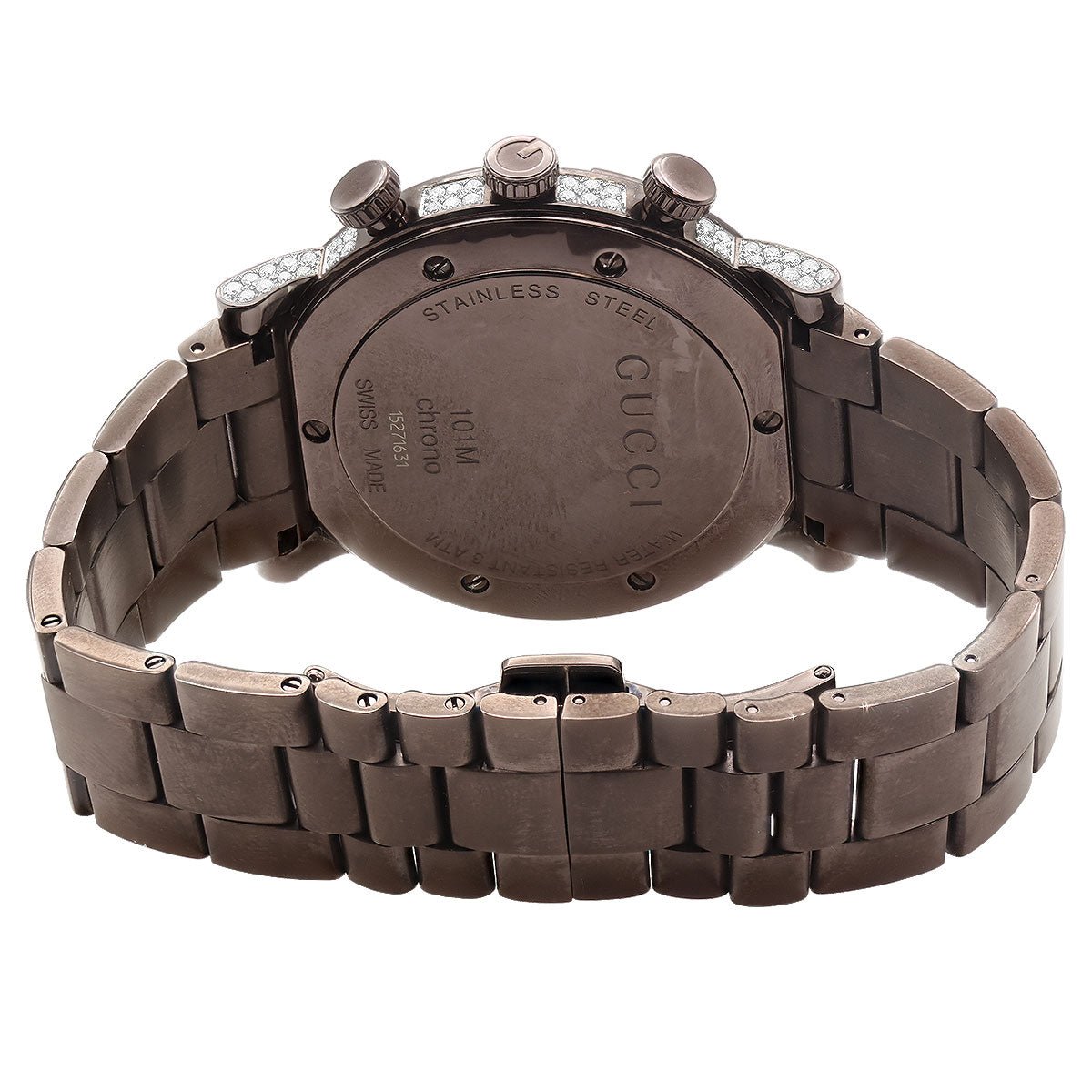 Gucci G Chrono Brown Dial Brown Steel Strap Watch For Men - YA101341
