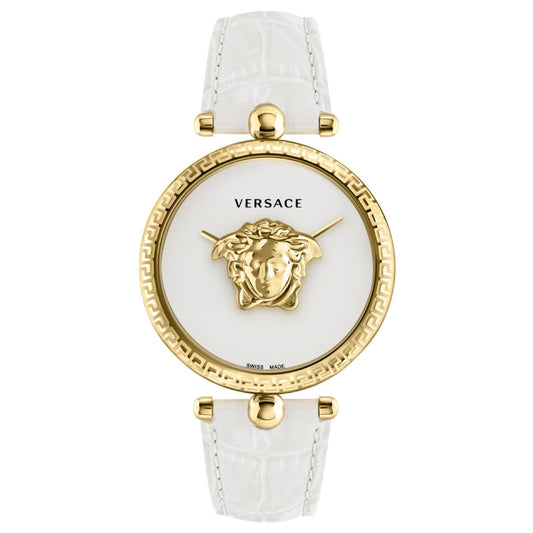 Versace Palazzo Empire White Dial White Leather Strap Watch for Women - VCO040017