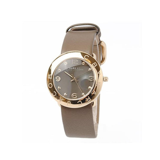 Marc Jacobs Amy Grey Dial Grey Leather Strap Watch for Women - MBM1153