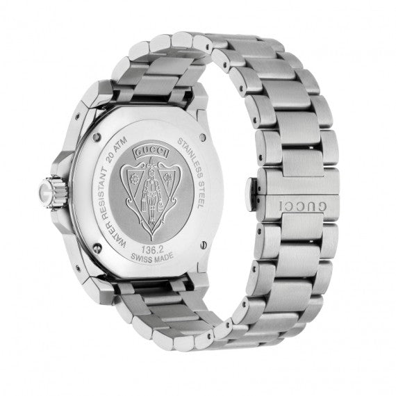 Gucci Dive Blue Dial Silver Steel Strap Watch For Men - YA136203