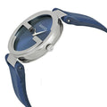 Gucci Interlocking G Blue Dial Blue Leather Strap Watch For Women - YA133322