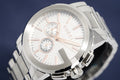 Gucci G Chrono Chronograph Silver Dial Silver Steel Strap Watch For Men - YA101201