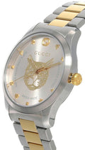Gucci G Timeless Silver Dial Two Tone Steel Strap Watch For Women - YA1264074