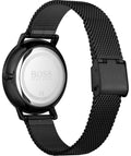 Hugo Boss Infinity Black Dial Black Mesh Bracelet Watch for Women -1502521