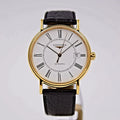 Longines Presence Automatic White Dial Black Leather Strap Watch for Women - L4.921.2.11.2