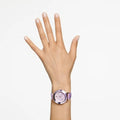 Swarovski Octea Lux Chrono Pink Dial Pink Leather Strap Watch for Women - 5452501