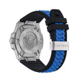 Versace Chain Reaction Quartz Blue Dial Blue & Black Leather Strap Watch for Men - VEDY00119
