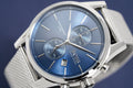 Hugo Boss Jet Blue Dial Silver Mesh Bracelet Watch for Men - 1513441