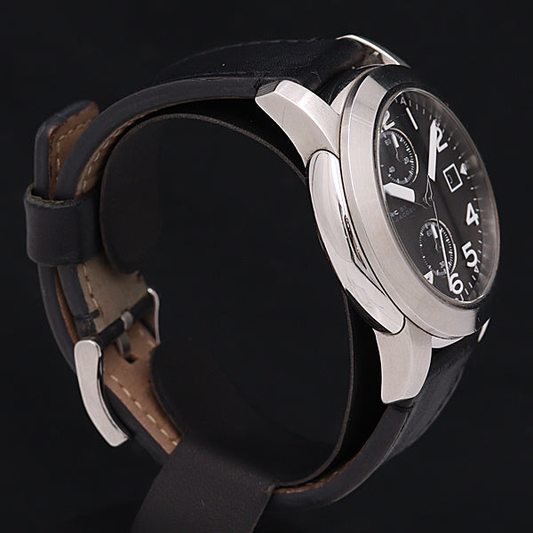 Marc Jacobs Larry Black Dial Black Leather Strap Watch for Men - MBM5033