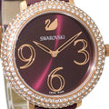 Swarovski Crystal Frost Red Dial Red Leather Strap Watch for Women - 5484064