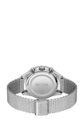 Hugo Boss Admiral Black Dial Silver Mesh Bracelet Watch for Men - 1513904