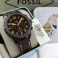 Fossil Bowman Chronograph Brown Dial Brown Leather Strap Watch for Men - FS5601
