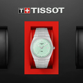 Tissot PRX Quartz Light Green Dial Stainless Steel Strap Watch for Men - T137.410.11.091.01