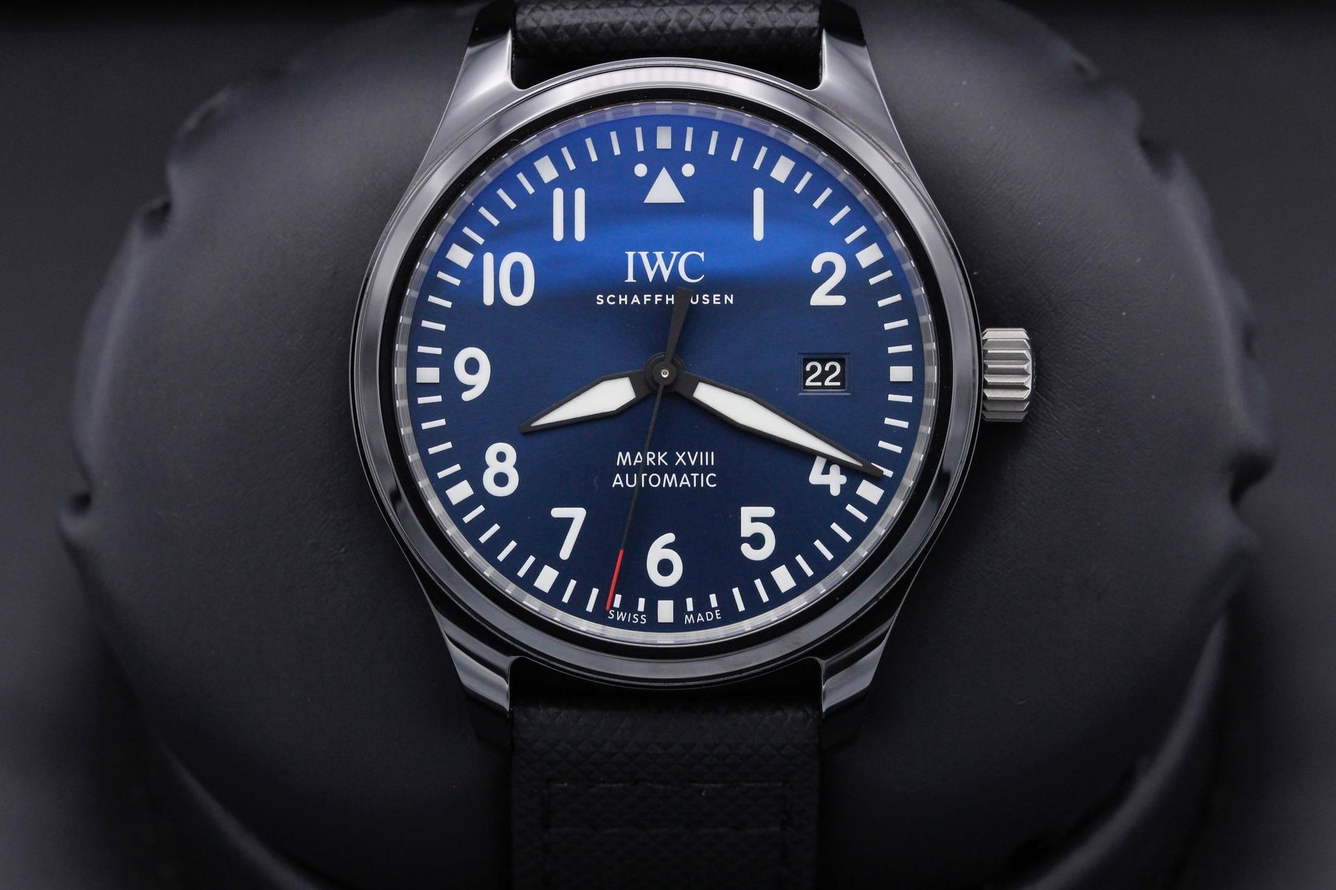 IWC Pilotâ€™s Watch Mark XVIII Edition â€œLaureus Sport for Good Foundation" Blue Dial Black Nylon Strap Watch for Men - IW324703