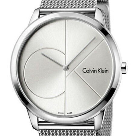 Calvin Klein Minimal Silver Dial Silver Mesh Bracelet Watch for Men - K3M2112Z