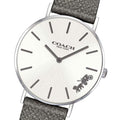 Coach Perry White Dial Grey Leather Strap Watch for Women - 14503155