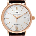 IWC Portofino Automatic White Dial Brown Leather Strap Watch for Men - IW356504