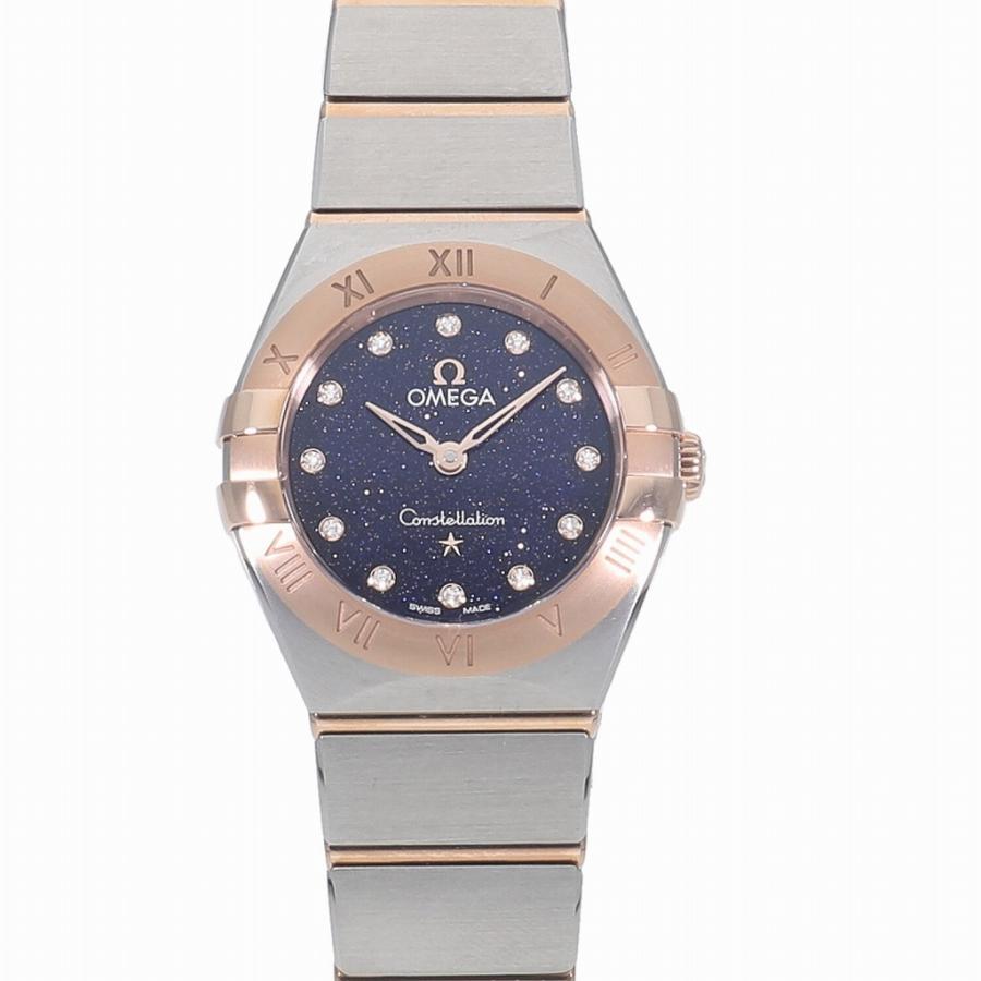 Omega Constellation Quartz Diamonds Blue Dial Two Tone Steel Strap Watch for Women - 131.20.25.60.53.002