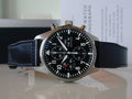 IWC Pilot's Watch Chronograph Black Dial Black Leather Strap Watch for Men - IW377709