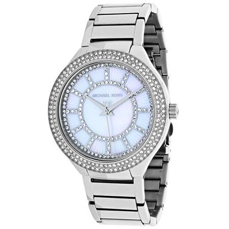 Michael Kors Kerry Mother of Pearl Dial Silver Steel Strap Watch for Women - MK3395