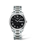 Longines Master Collection Automatic Day Date Black Dial Silver Steel Strap Watch for Men - L2.755.4.51.6
