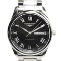Longines Master Collection Automatic Day Date Black Dial Silver Steel Strap Watch for Men - L2.755.4.51.6